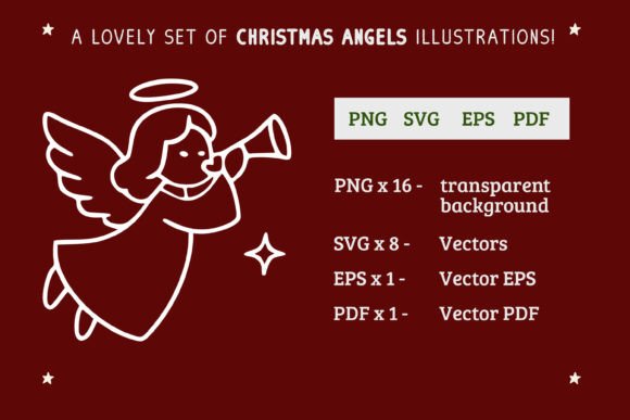 A Lovely Set of Christmas Angels SVGs: A Versatile Graphic Design Asset for Seasonal Branding