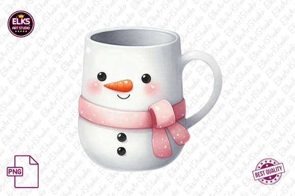 Christmas Cocoa Clipart: A Festive Illustration for Local Business Branding
