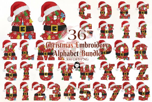 Christmas Embroidery Alphabet Bundle: A Practical Design Asset for Creative Sellers