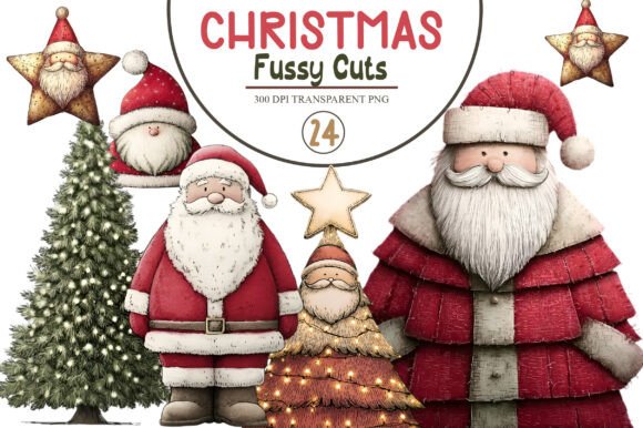 Christmas Fussy Cuts Clipart Bundle Review for Digital Product Creators