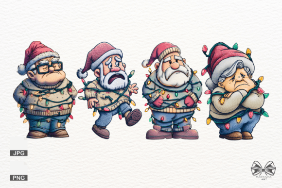 Christmas Grandpa Grandma Png: A Festive Embroidery Design for Real Projects