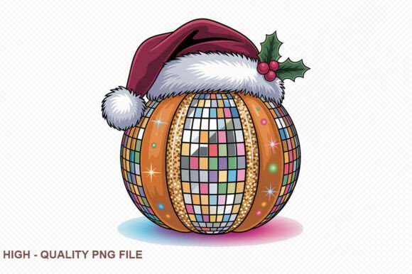 Christmas Kawaii Style Pumpkin Clipart for Festive Branding