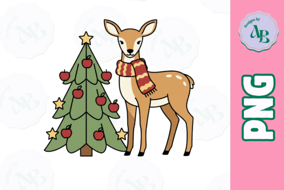 Cottagecore Woodlands Deer Christmas PNG: A Seasonal Illustration Asset for Content Creators