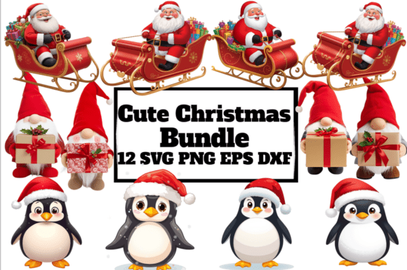 Cute Christmas Bundle 12 SVG PNG EPS DXF Review for Real Design Projects