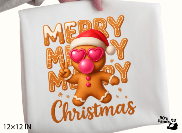 Cute Christmas Gingerbreads Clipart for Embroidery Projects