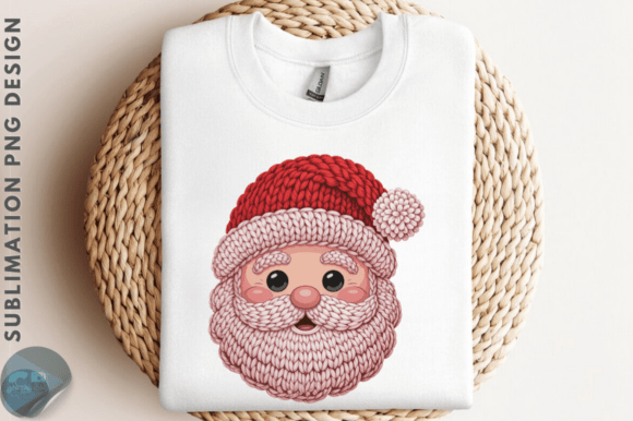 Cute Crochet Santa Christmas PNG: A Playful Graphic Design Asset for Content Creators