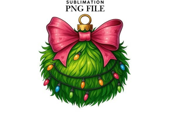 Green Christmas Ball Png Design: A Festive Illustration for Creative Sellers