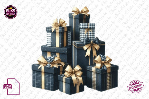 Plaid Christmas Clipart Sublimation Png: A Festive Illustration for Creative Projects