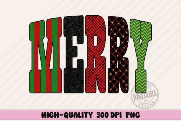 Retro Merry Christmas Png Faux Glitter: A Seasonal Illustration Asset for Creative Publishers