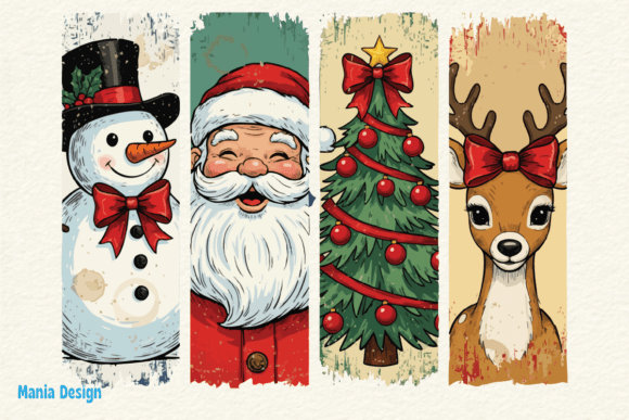 Vintage Christmas Coquette Bow Illustrations for Handmade Creations