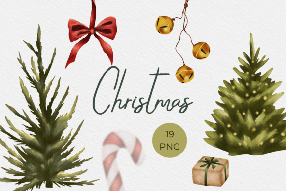 Watercolor Cozy Christmas Illustration for Real Crafting Projects