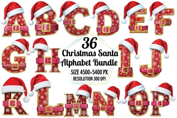 Winter Christmas Alphabet Clipart Bundle Review for Crafters